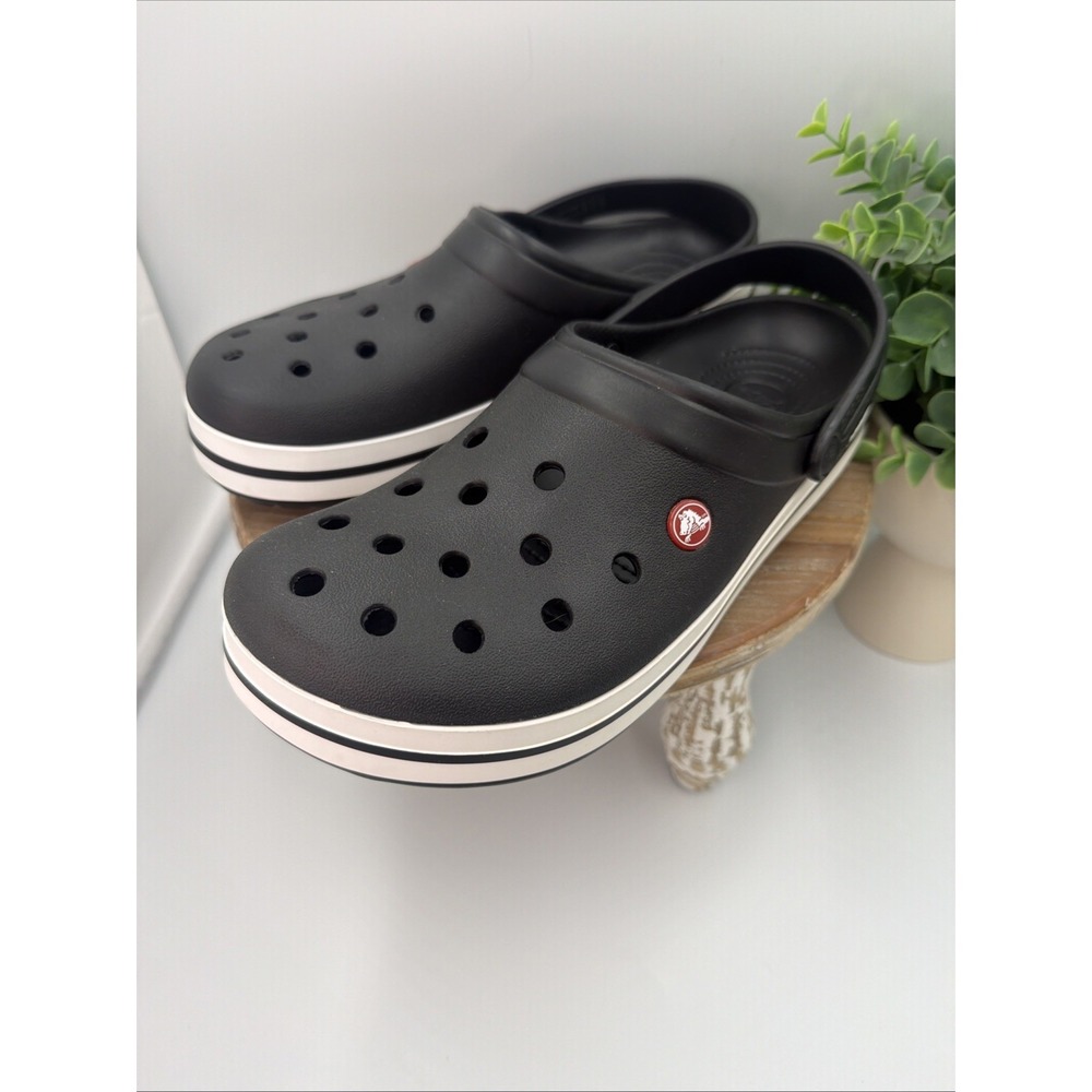 Crocs Crocband Unisex Black Comfort Slides Men's 11 NWOB Never Worn